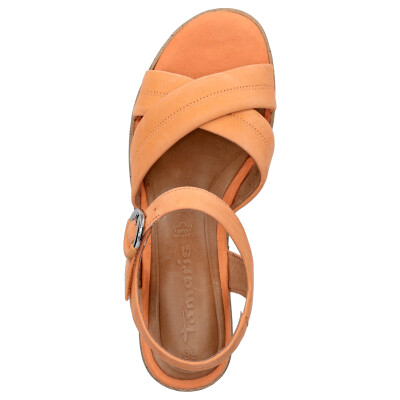 Tamaris women wedge sandal orange