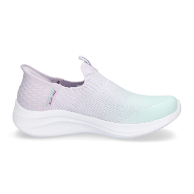 Skechers Damen Slip-in Sneaker Ultra Flex 3.0 Beauty Blend lavendel t&uuml;rkis