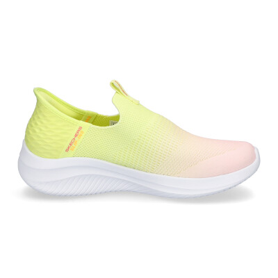 Skechers Damen Slip-in Sneaker Ultra Flex 3.0 Beauty Blend gelb pink