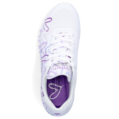 Skechers JGoldcrown women sneaker UNO Spread The Love white purple