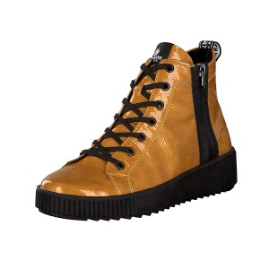 Remonte women lace-up boot yellow