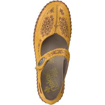 Rieker women slip-on shoe yellow