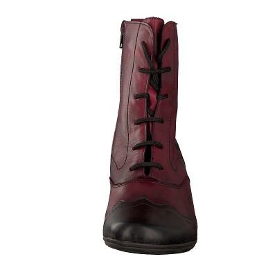 Remonte women lace-up boot red