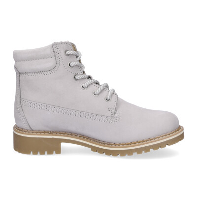 Tamaris women leather lace-up boot grey
