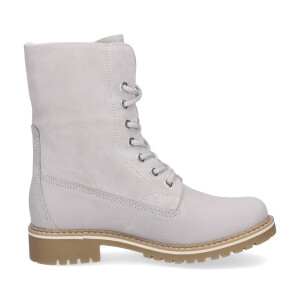 Tamaris women leather lace-up boot grey