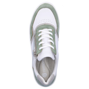 Remonte Damen Leder Sneaker weiß mintgrün