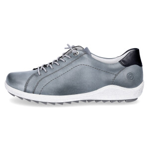 Remonte women leather sneaker blue grey