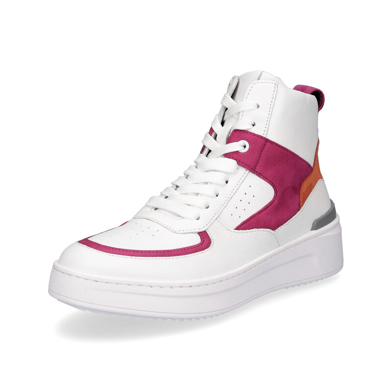 Gabor women high top sneaker white pink