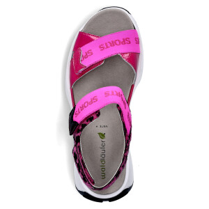 Waldläufer Damen Sandale pink leo Lack