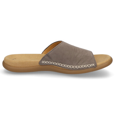 Gabor women leather mule taupe