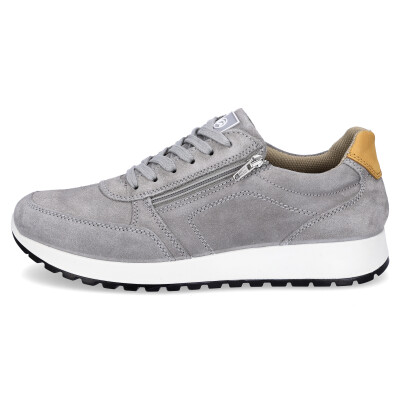 Ara men leather sneaker grey