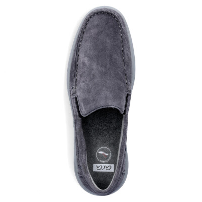 Ara men leather slip-on shoe grey