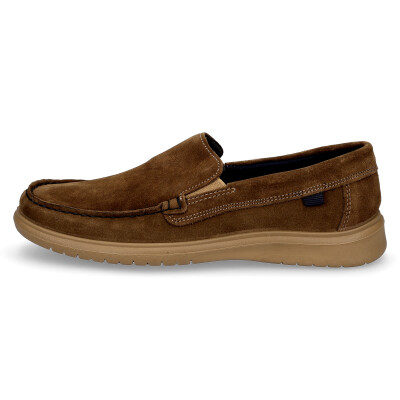 Ara men leather slip-on shoe brown
