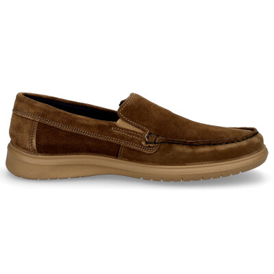 Ara men leather slip-on shoe brown