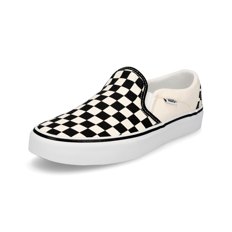 Vans women slip-on shoe Asher checkerboard cream