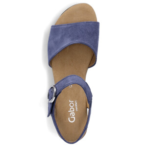Gabor women leather sandal denim blue