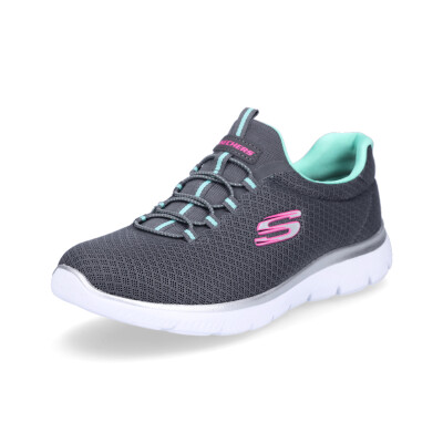Skechers women slip-on sneaker Summits grey mint
