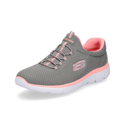 Skechers Damen Slip-on Sneaker Summits grau pink