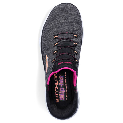 Skechers women slip-on sneaker black grey