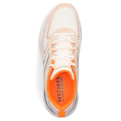 Skechers Damen Sneaker Tres-Air wei&szlig; beige orange