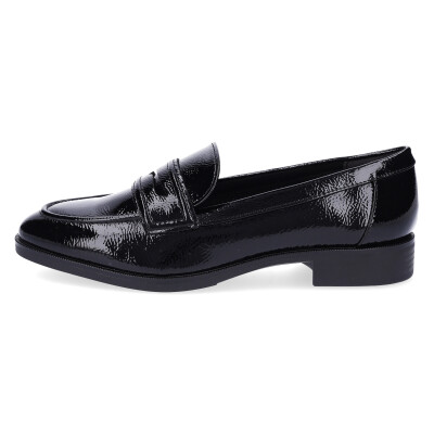 Tamaris women loafer black patent
