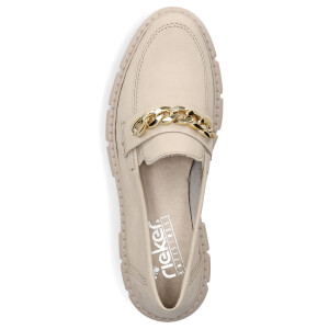 Rieker women slip-on shoes beige gold