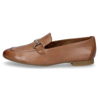 Paul Green women leather slip-on shoe cognac brown