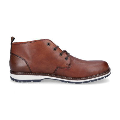 Rieker men leather lace-up boot brown