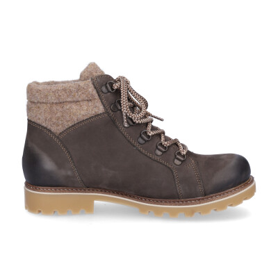 Remonte women leather lace-up boot grey