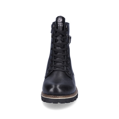 Remonte women leather lace-up boot black