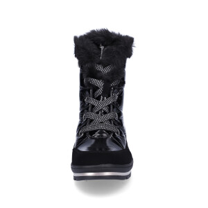 Caprice women lace-up boot black patent