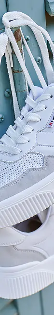 Rieker Evolution Damen Leder Sneaker weiß beige W0701-80